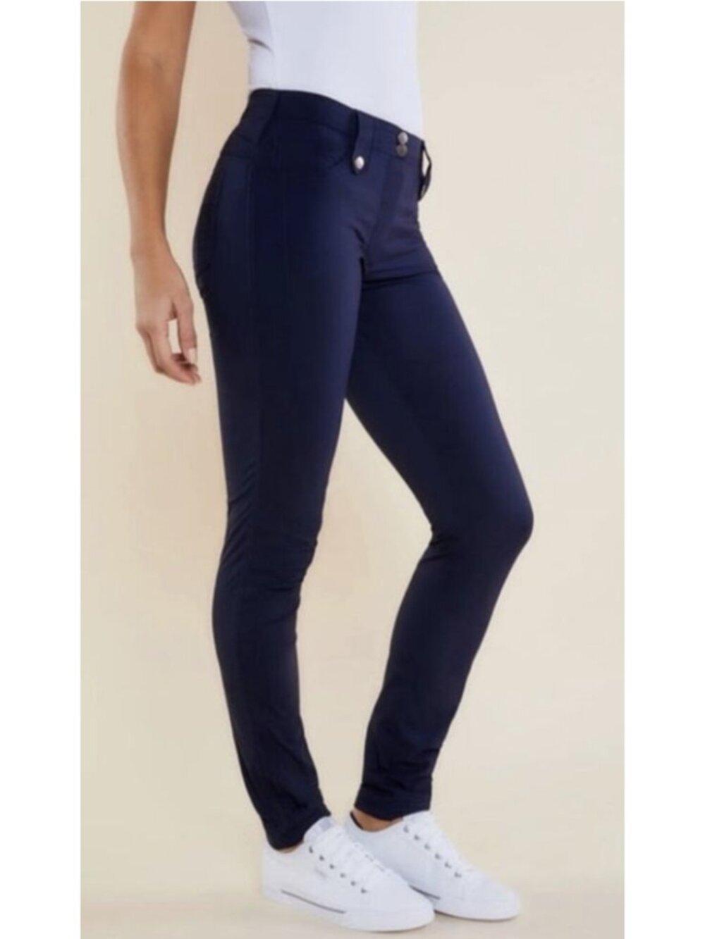 ANATOMIE The Skyler Travel Pants Navy Size Medium Utility Comfort Straight Leg